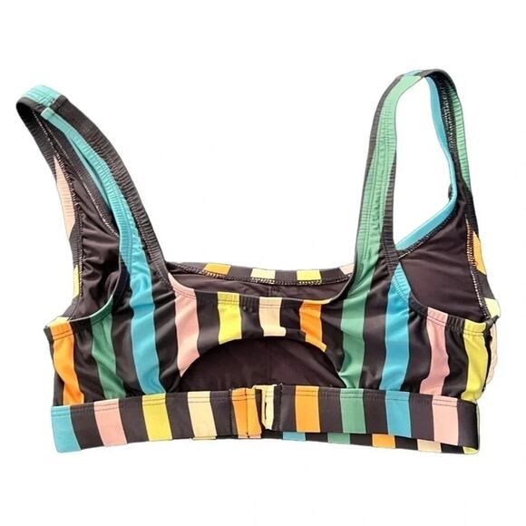 Modcloth Retro Striped High Waisted Bikini Set Swim Size S NWOT - Picture 6 of 8